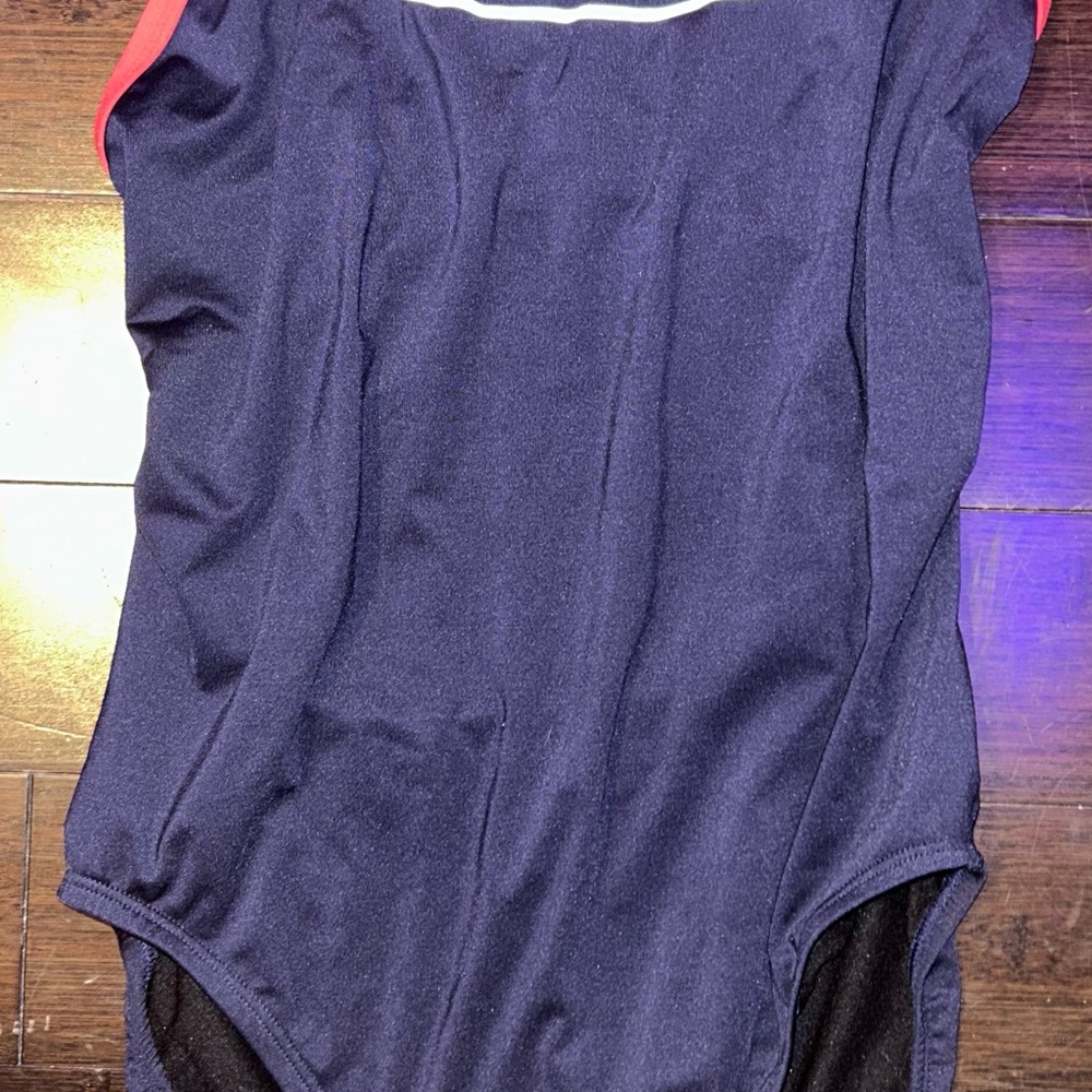 Navy Blue and Red Lifegaurd swimsuit